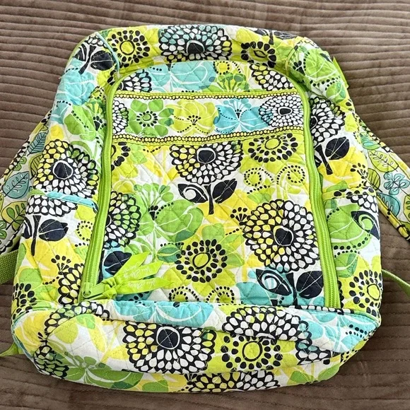 Vera Bradley Limes Up Qulited Laptop Travel Backpack - Picture 3 of 16